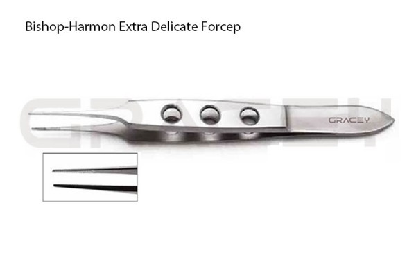 Bishop Harmon Forceps Serrated Delicate 